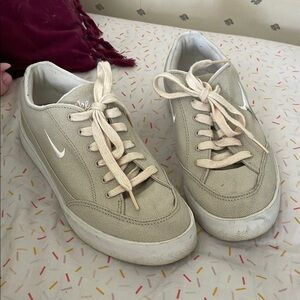 Nike Beige Canvas Sneakers